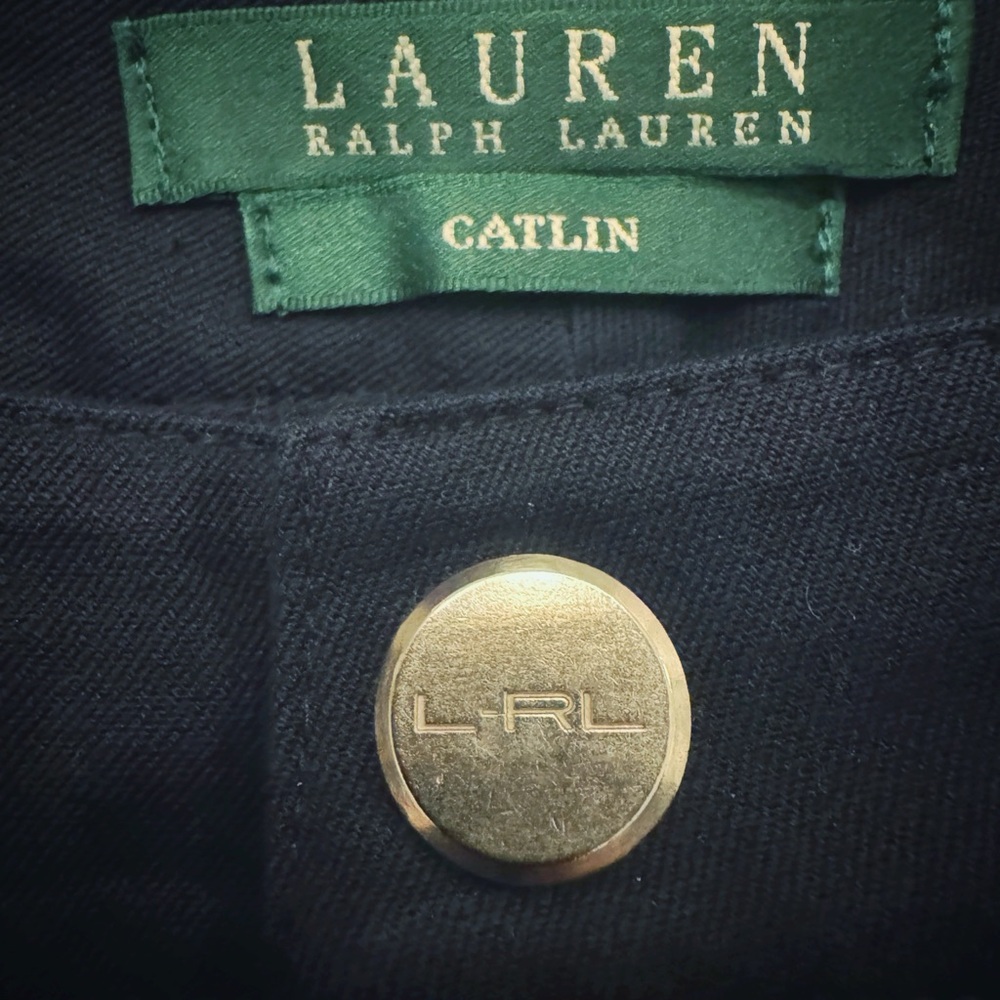 Lauren Ralph Lauren Stretch-Cotton Straight Leg Pants - Navy (Size 4 | NWOT) - Picture 4 of 5